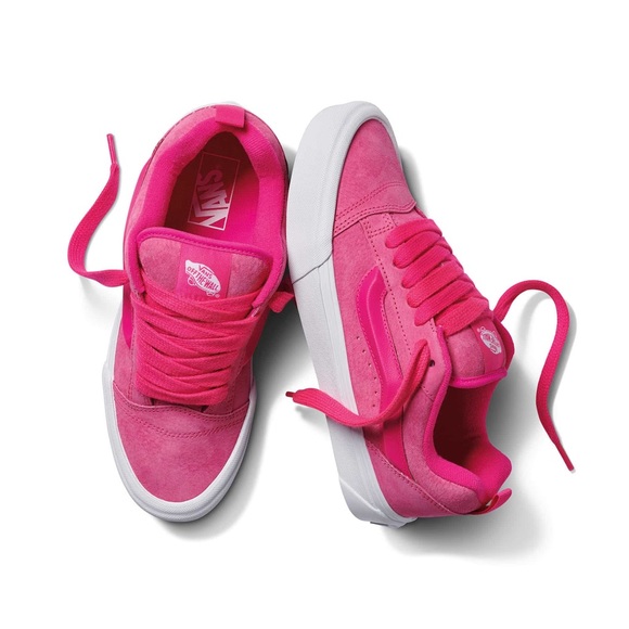 Vans Knu Skool Skate Shoe - Pink Glow - Picture 1 of 9